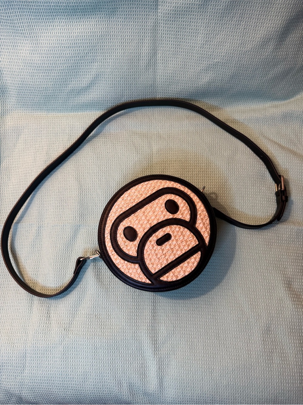 BAPE Baby Milo Leather and Basket Crossbody Bag